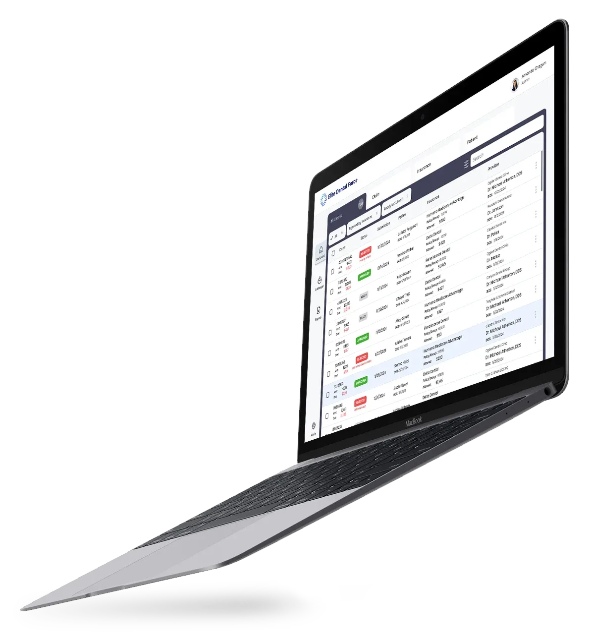 EDiFi Platform Dashboard showing real-time eligibility verification and revenue analytics